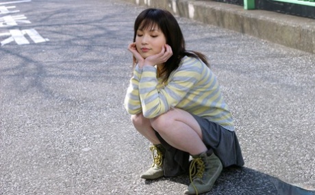 Japanese teen Kanan gets totally naked while changing her clothes at home