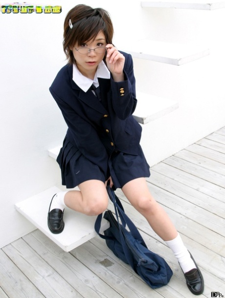 Asian schoolgirl Mayu Yamaguchi shows her hot titties and gets fucked