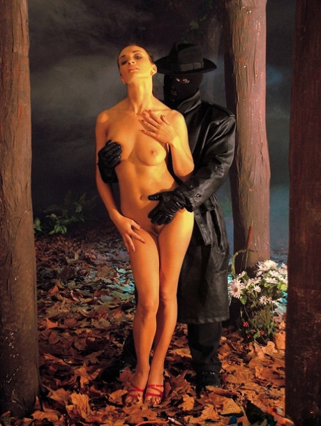 Horny mature with a fantastic body Sandra Kay gets toyed by a masked man