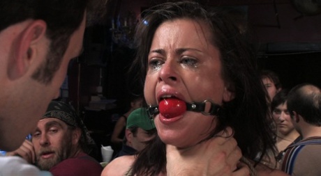 Slutty French Cecilia Vega gets bound, punished and fucked in a BDSM gangbang