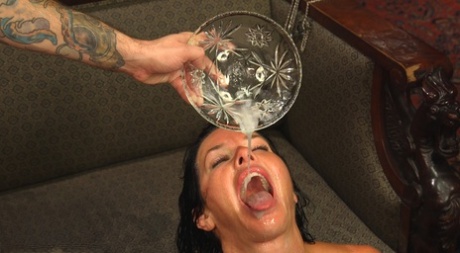Busty MILF Veronica Avluv gets her holes fingered & dicked in a BDSM gangbang