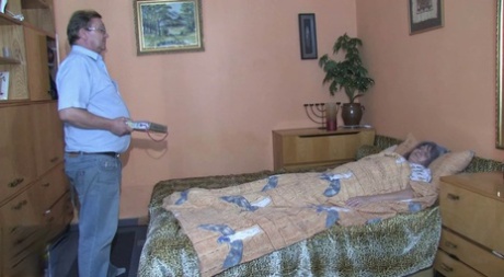Kinky granny Bohunka and young nympho Ruth share a granddad's prick