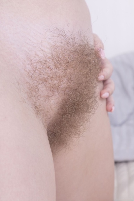 Sweet nerdy cleaning lady Abby exposes her hairy pussy and plays with it