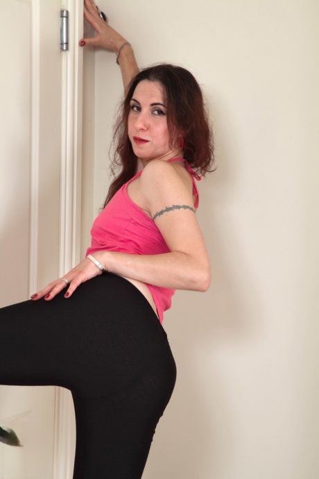 Naughty amateur MILF Bailey strips & shows her small tits, round ass & holes