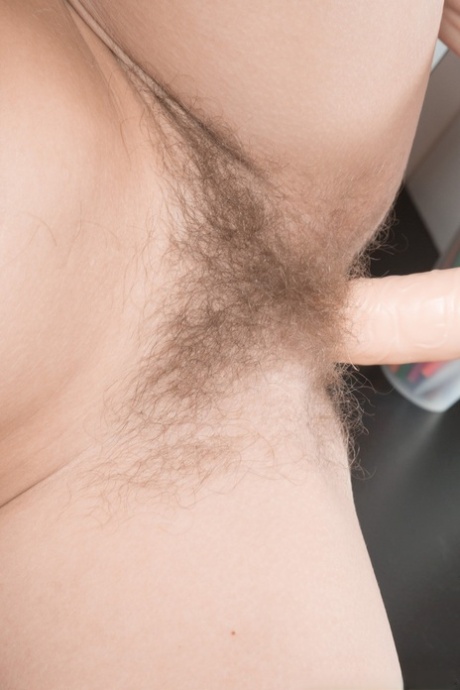 Blonde teen with brilliant tits Darina Nikitina strips & toys her hairy beaver